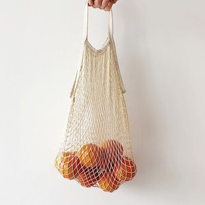 Cotton french peachy sturdy net shoulder bag